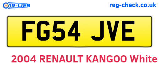 FG54JVE are the vehicle registration plates.