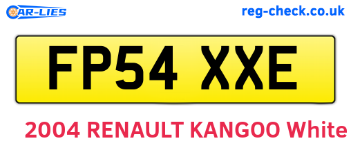 FP54XXE are the vehicle registration plates.