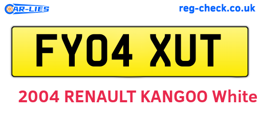 FY04XUT are the vehicle registration plates.
