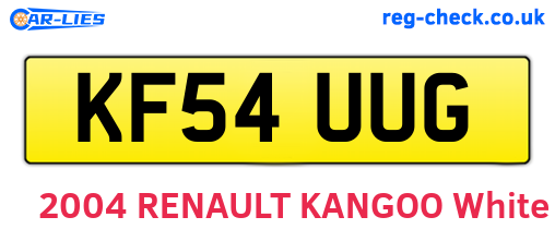 KF54UUG are the vehicle registration plates.