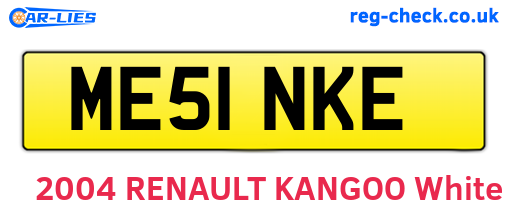 ME51NKE are the vehicle registration plates.