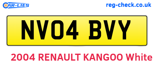 NV04BVY are the vehicle registration plates.