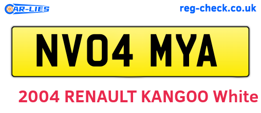 NV04MYA are the vehicle registration plates.