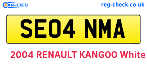 SE04NMA are the vehicle registration plates.