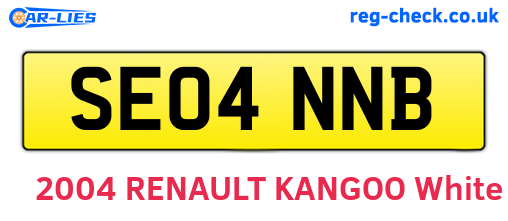 SE04NNB are the vehicle registration plates.