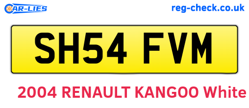 SH54FVM are the vehicle registration plates.