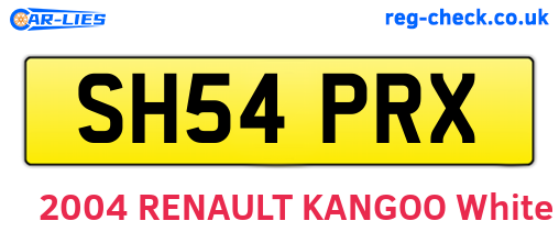 SH54PRX are the vehicle registration plates.