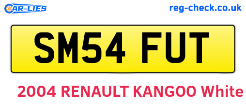 SM54FUT are the vehicle registration plates.
