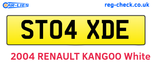 ST04XDE are the vehicle registration plates.