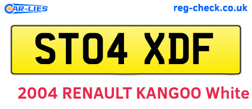 ST04XDF are the vehicle registration plates.
