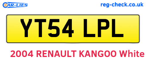 YT54LPL are the vehicle registration plates.