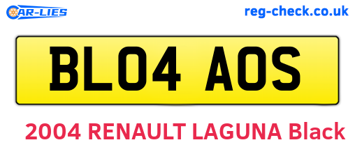 BL04AOS are the vehicle registration plates.