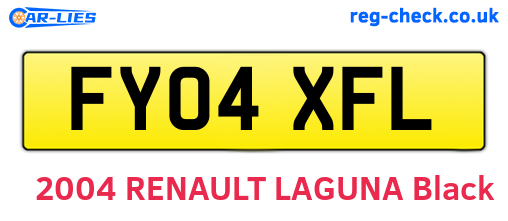 FY04XFL are the vehicle registration plates.