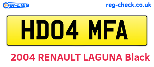 HD04MFA are the vehicle registration plates.