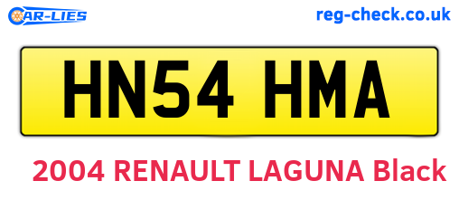 HN54HMA are the vehicle registration plates.