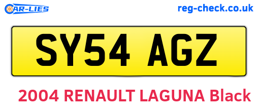 SY54AGZ are the vehicle registration plates.
