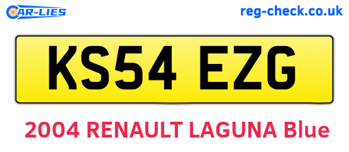 KS54EZG are the vehicle registration plates.