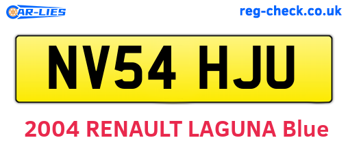 NV54HJU are the vehicle registration plates.
