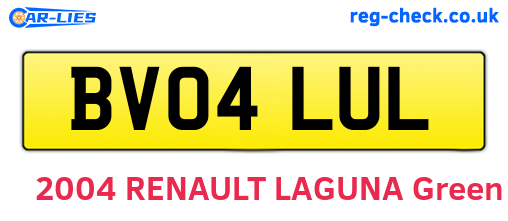 BV04LUL are the vehicle registration plates.