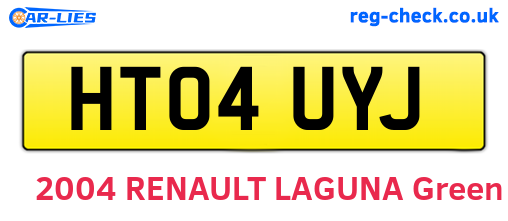 HT04UYJ are the vehicle registration plates.