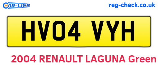 HV04VYH are the vehicle registration plates.