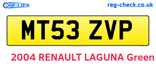 MT53ZVP are the vehicle registration plates.