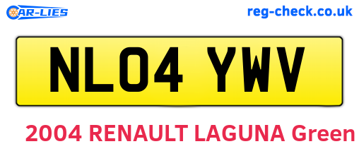 NL04YWV are the vehicle registration plates.