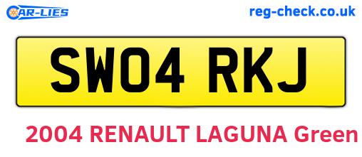SW04RKJ are the vehicle registration plates.