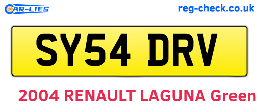 SY54DRV are the vehicle registration plates.