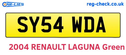 SY54WDA are the vehicle registration plates.
