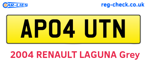 AP04UTN are the vehicle registration plates.