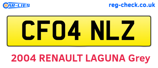 CF04NLZ are the vehicle registration plates.