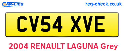CV54XVE are the vehicle registration plates.