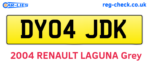 DY04JDK are the vehicle registration plates.