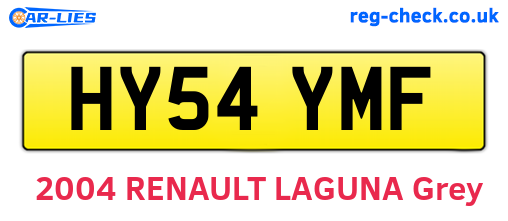 HY54YMF are the vehicle registration plates.