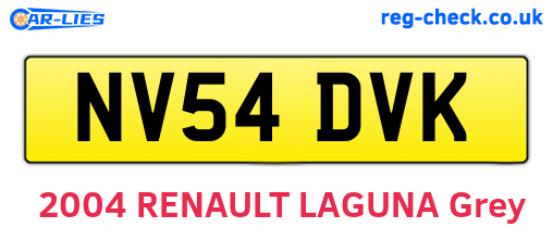 NV54DVK are the vehicle registration plates.