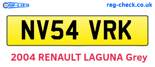 NV54VRK are the vehicle registration plates.