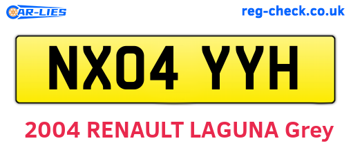 NX04YYH are the vehicle registration plates.