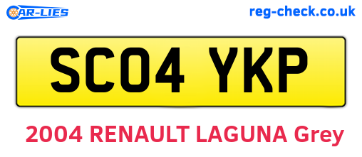 SC04YKP are the vehicle registration plates.