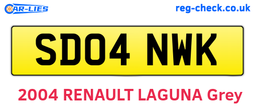SD04NWK are the vehicle registration plates.
