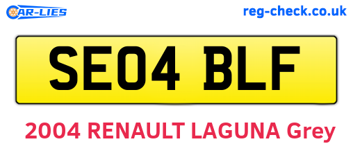 SE04BLF are the vehicle registration plates.
