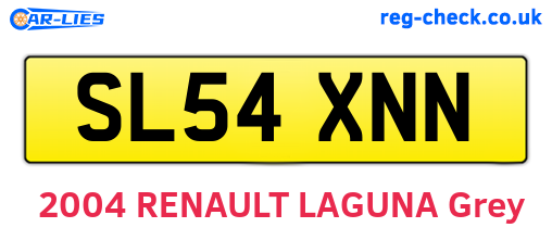 SL54XNN are the vehicle registration plates.