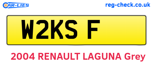 W2KSF are the vehicle registration plates.