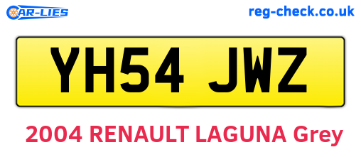 YH54JWZ are the vehicle registration plates.