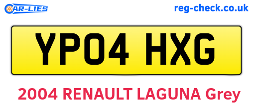 YP04HXG are the vehicle registration plates.