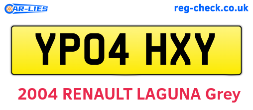 YP04HXY are the vehicle registration plates.