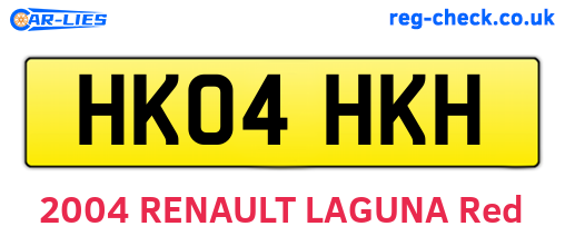 HK04HKH are the vehicle registration plates.
