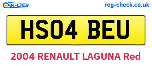 HS04BEU are the vehicle registration plates.