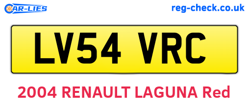 LV54VRC are the vehicle registration plates.