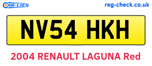 NV54HKH are the vehicle registration plates.